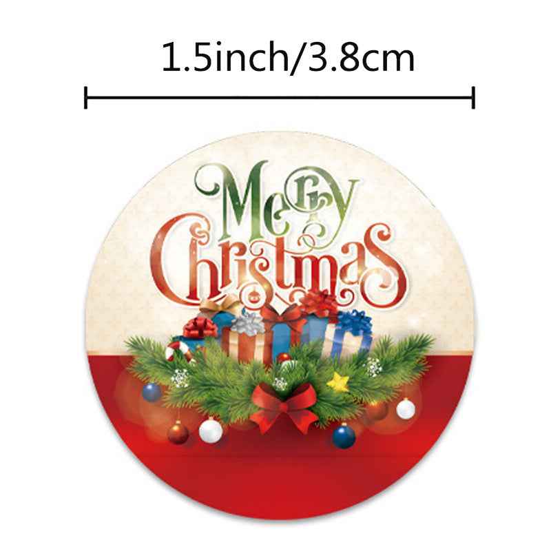 500Pcs 1.5 Inch Merry Christmas Stickers Adhesive Labels - TTpen