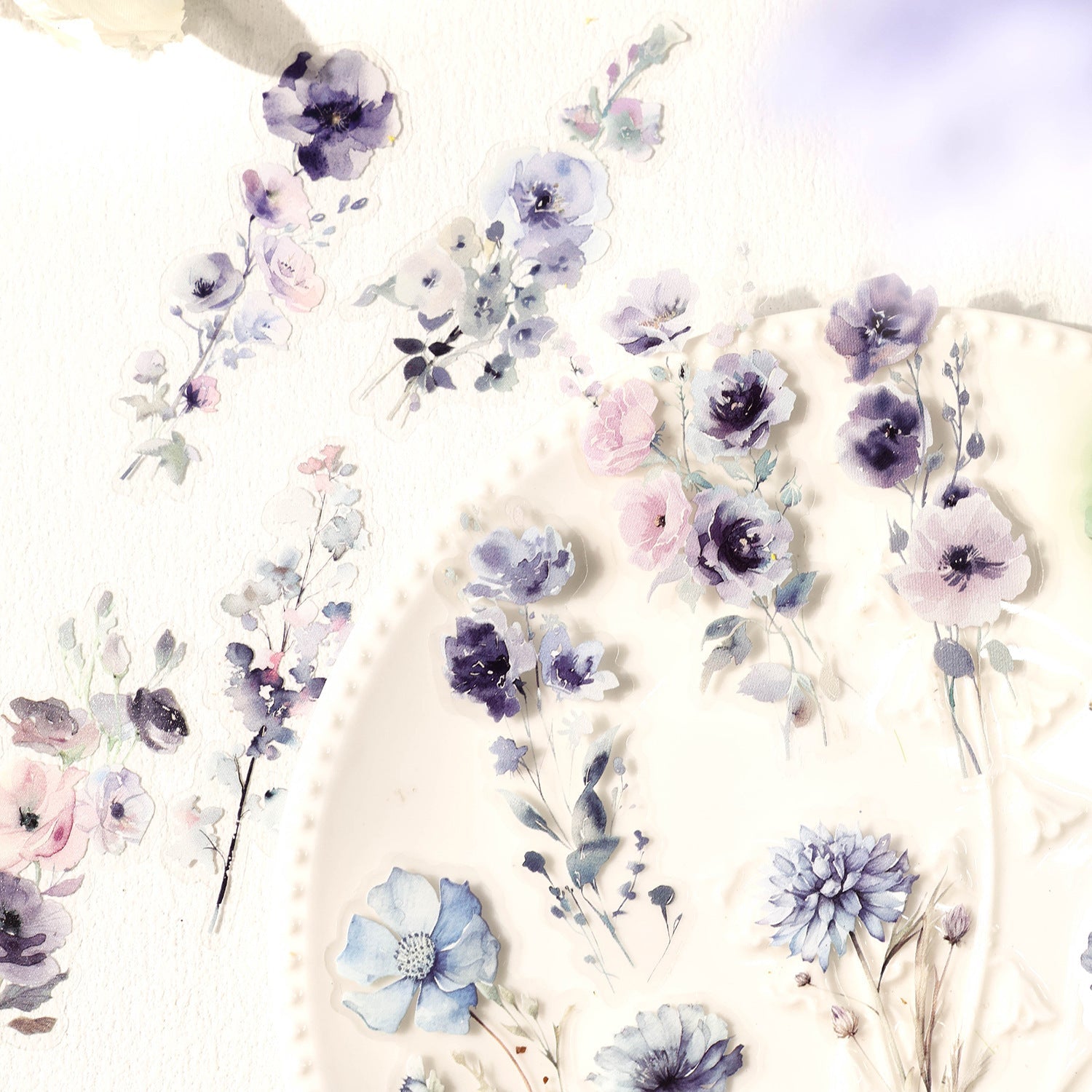 120 Retro Floral PET Sticker Set for Journaling & Scrapbooking