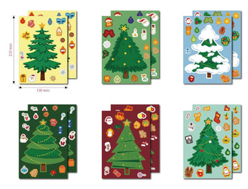 36 Sheets Make Your Own Christmas Tree Stickers for Kids Cards Crafts - TTpen