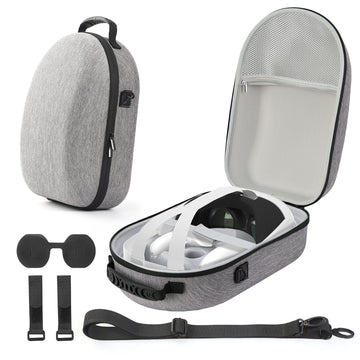 VR Handlebar Organizer Hard Travel Case for Meta Quest VR 3 Grey