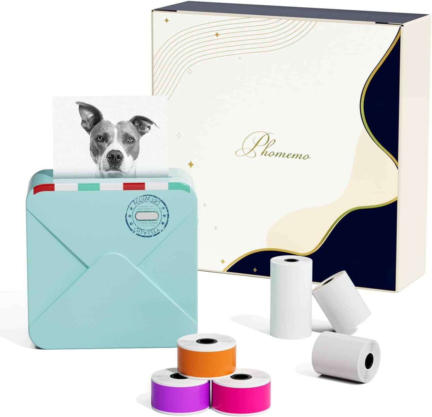 Phomemo M02S HD Bluetooth Thermal Photo Printer with 6 Roll Paper - TTpen