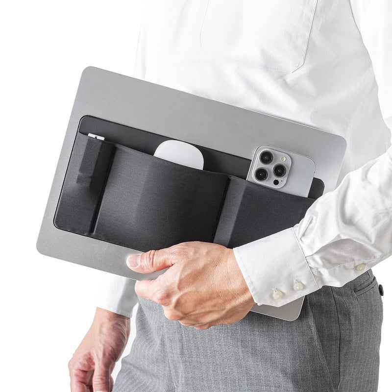 3-Pocket Organizer, Mouse Holder for Laptop Stick on