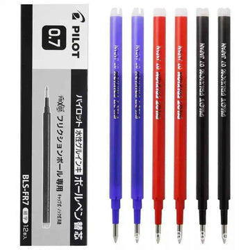 PILOT FriXion 07 Japan Gel Ink Refills for Erasable Pens,0.7mm,12-Pack