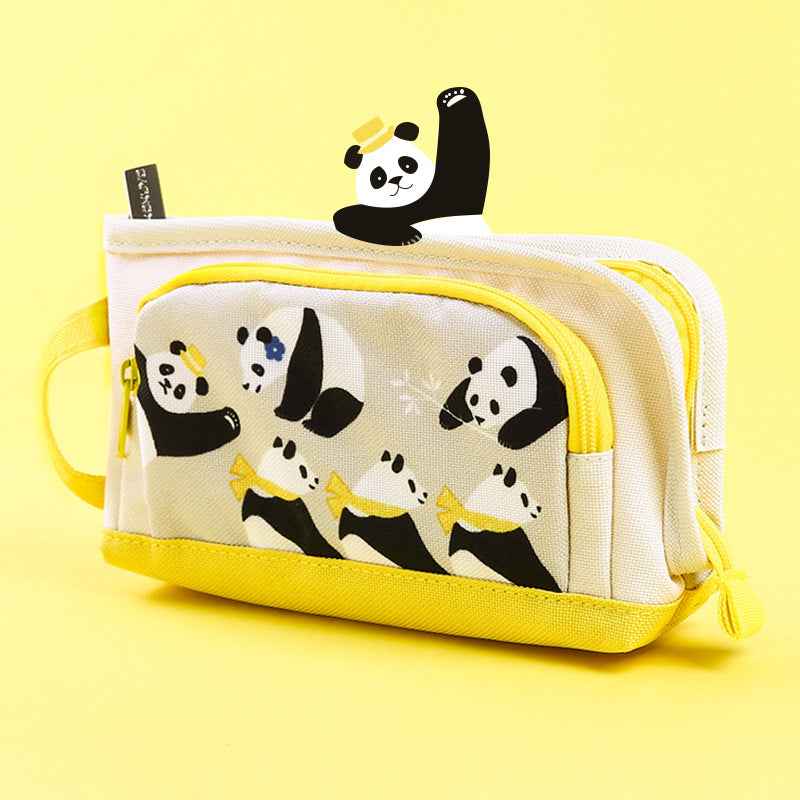 KOKUYO Cute Panda Pencil Case Stationery Pen Pouch