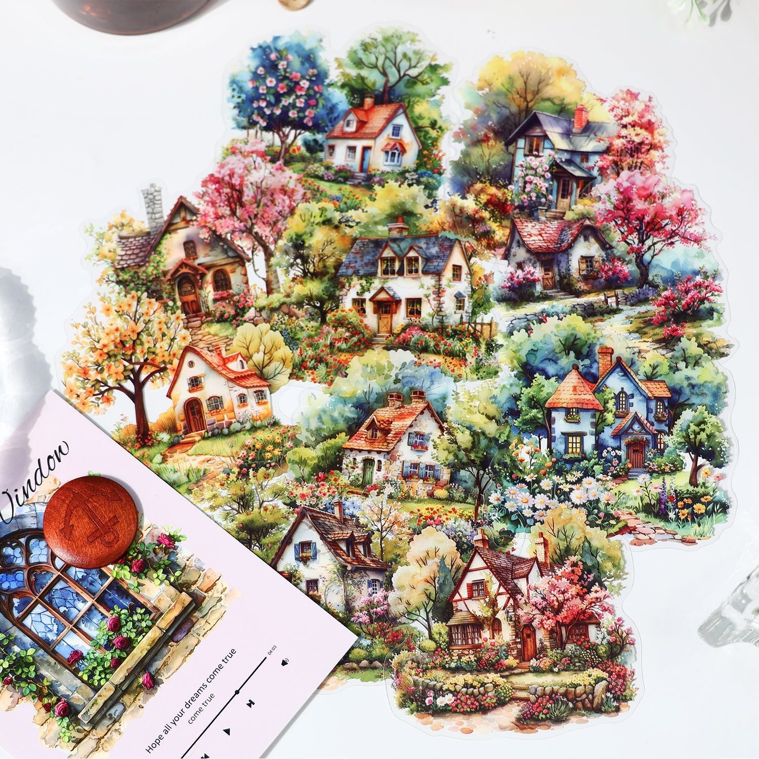 "Floral Springtime" PET Sticker Set 120 Sheets for DIY Projects & Crafting