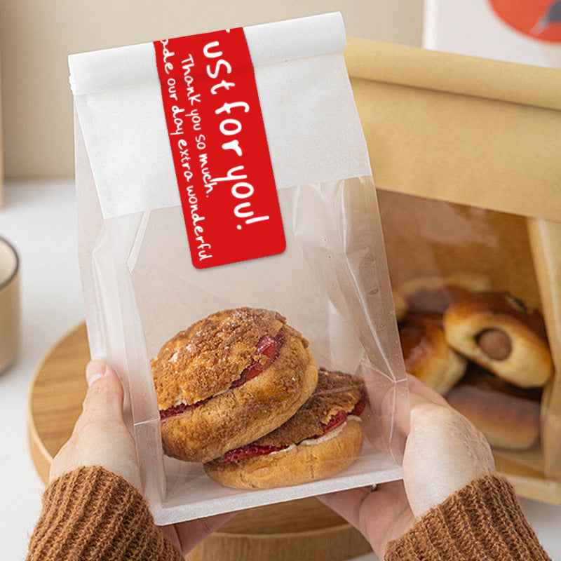 400pcs Just for You Stickers,55 x 15 mm,Red and White Rectangular Labels - TTpen