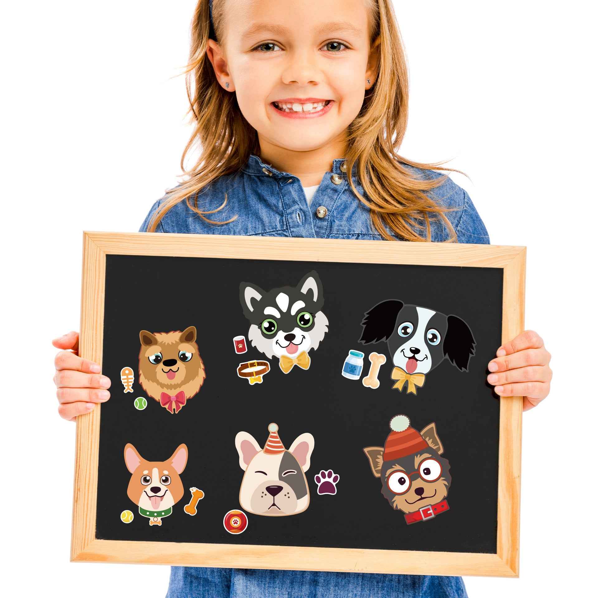 24 Sheets Cartoon Dog Make Your Own Stickers for Kids - TTpen
