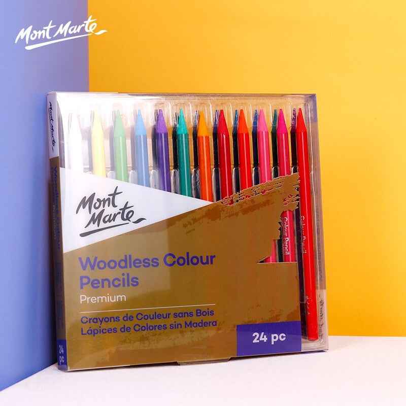 Mont Marte Woodless Colored Pencil Set 24 Color - TTpen