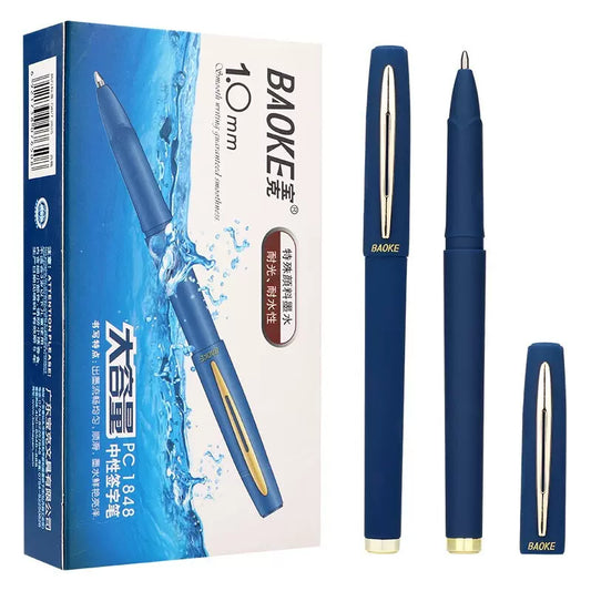 Baoke Antibacterial Gel Pen 1.0 Pack of 12 Blue 1.0mm