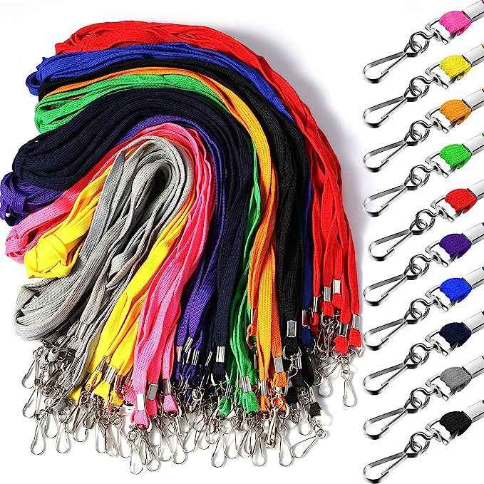 100Pcs Nylon Bulk Lanyard for Id Badges - TTpen