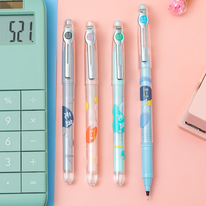 Liquid Gel Pen 0.5mm Fine Line Needle Tip Black Ink 4 Count