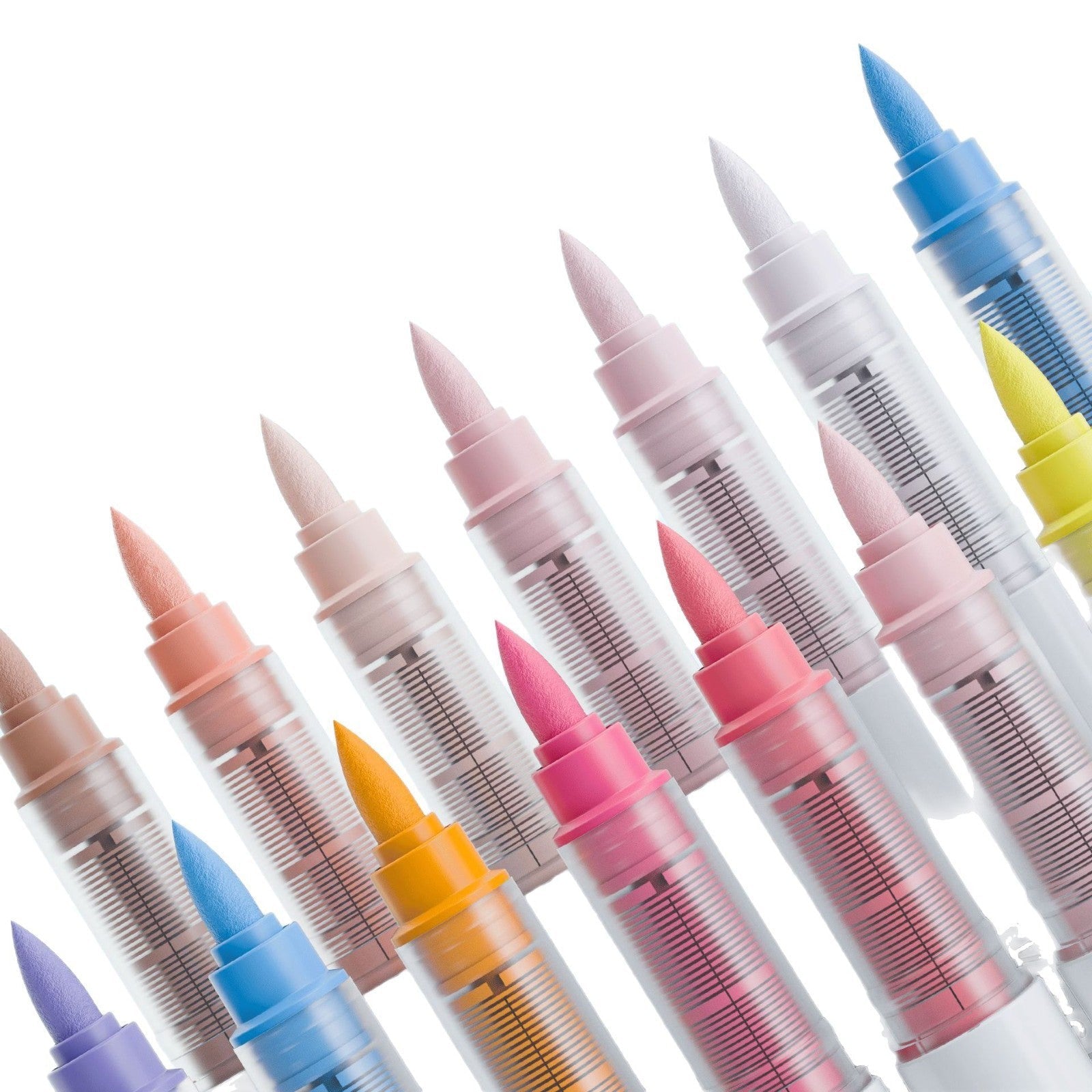 Languo 24/36/48/60 Colors Acrylic Paint Markers Set - Brush Tip