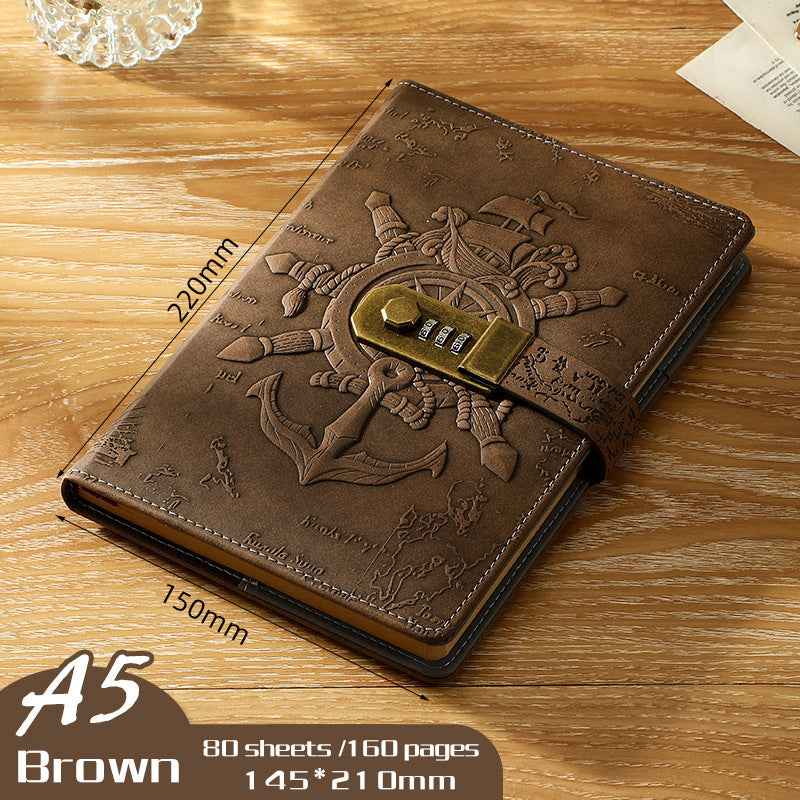 A5 Journal Retro Password Notebook Relief Sculpture - TTpen