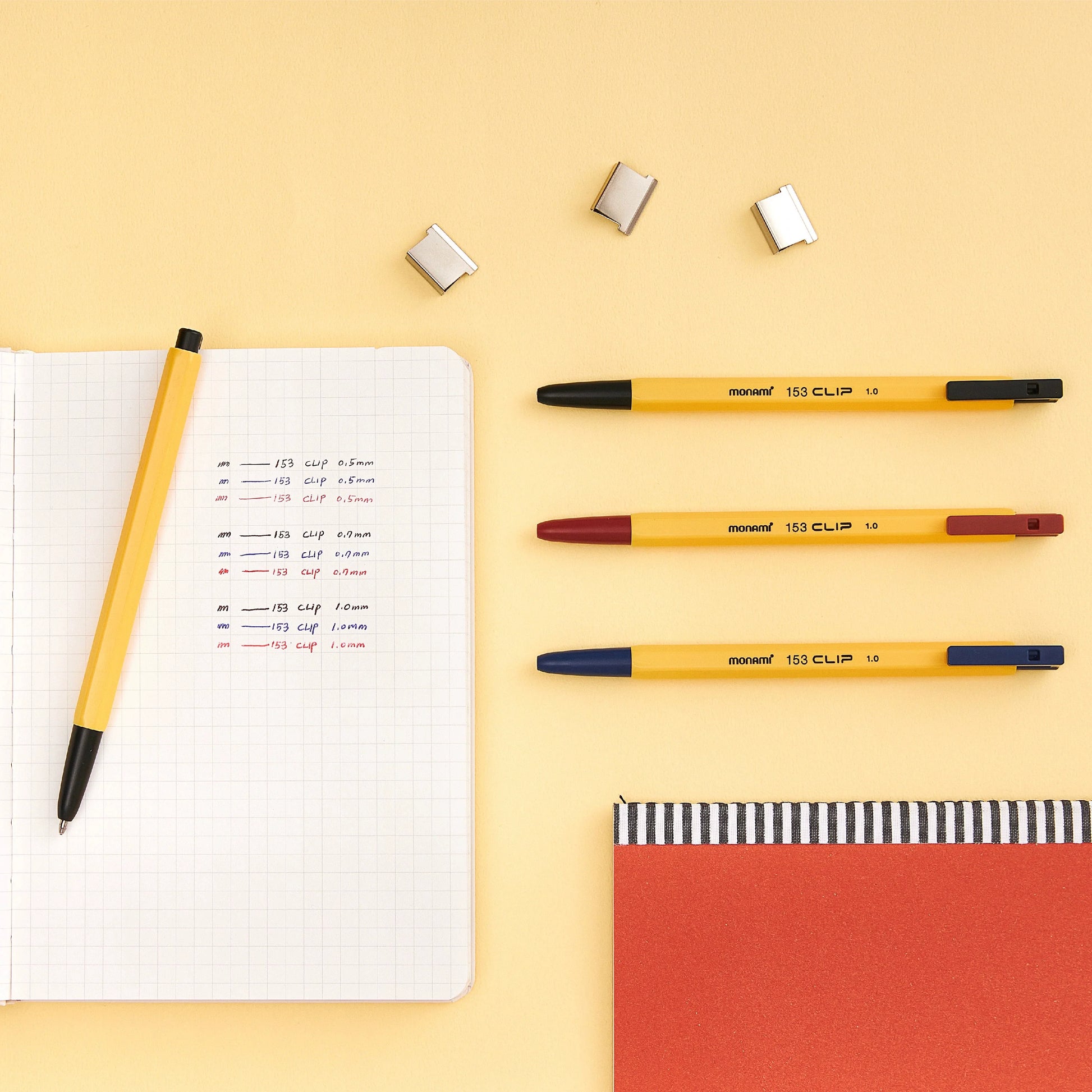 Monami 153 Clip Ballpoint Pen Set - 9-Pack