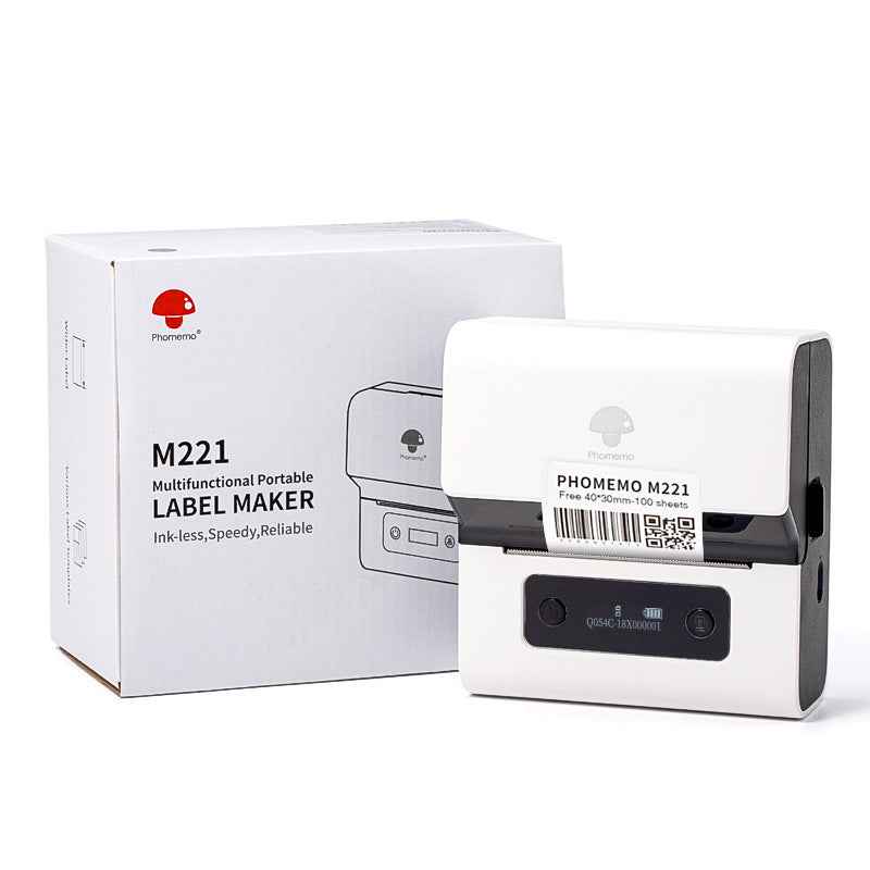 Phomemo M221 Label Makers- 3 Inch Barcode Label Thermal Printer - TTpen