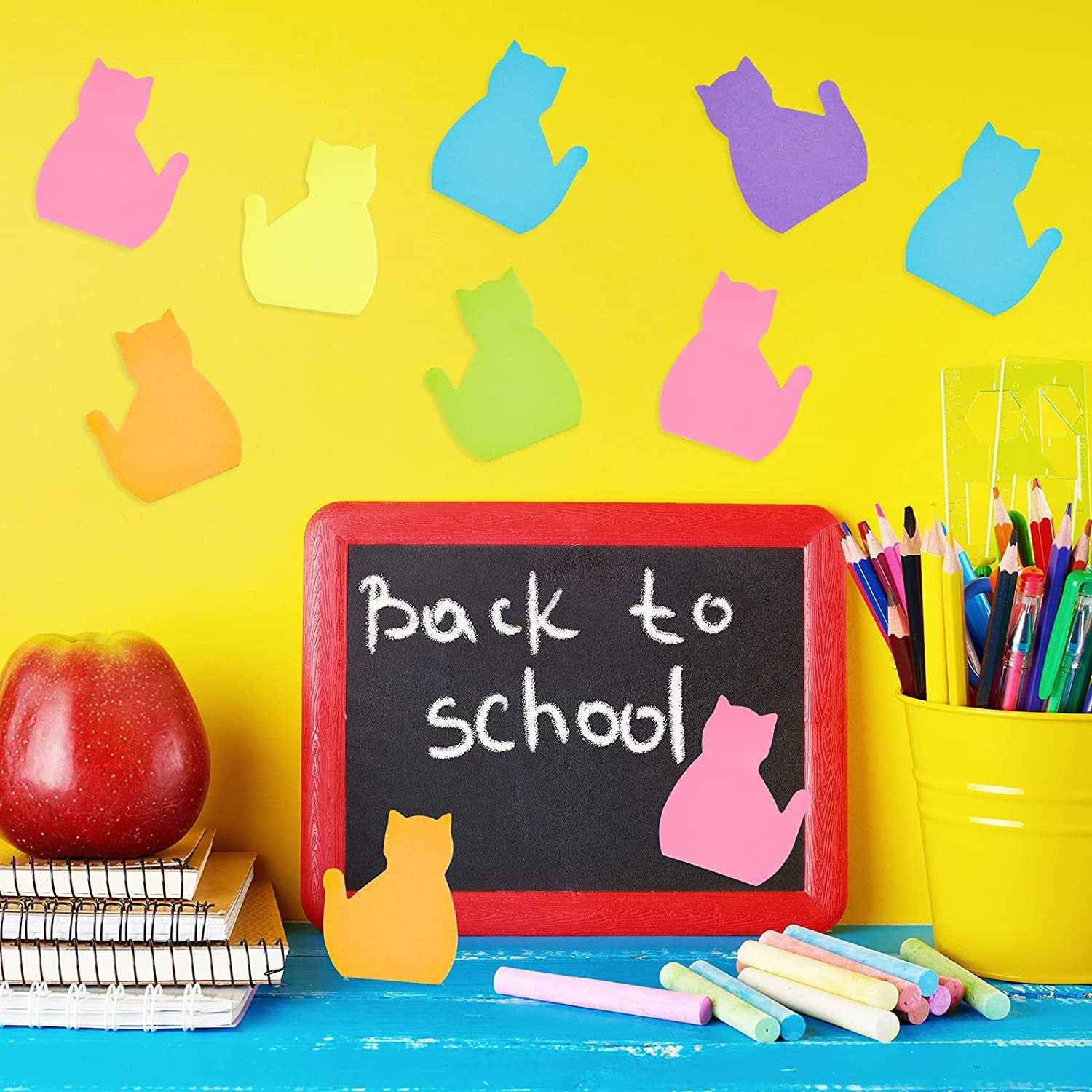 Cat Shape Sticky Note 8 Color 75 Sheets/Pad - TTpen