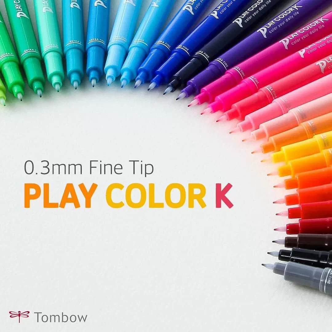 Tombow Play Color K Felt Tip Pen Set 6/12/24/36 Colors