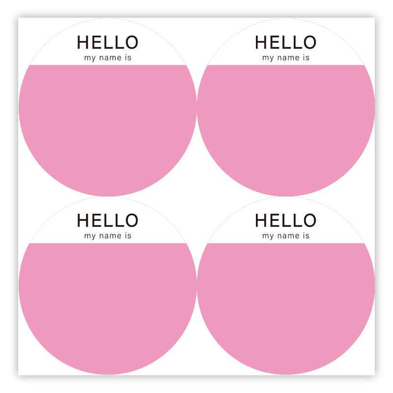 200Pcs Hello Name Tags Hello My Name is Stickers 8cm Round - TTpen