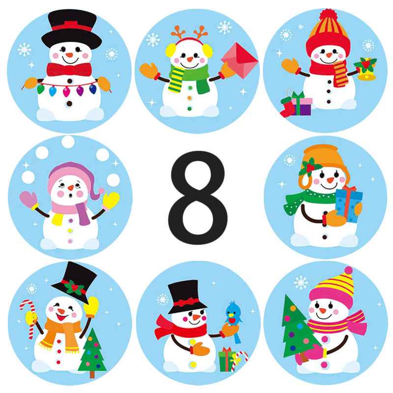 500 Pieces Cute Snowman Winter Stickers,1.5 inch - TTpen