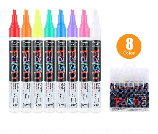 Guangna Fluorescent Board Pop Markers – 5mm Tip 8/12-Color