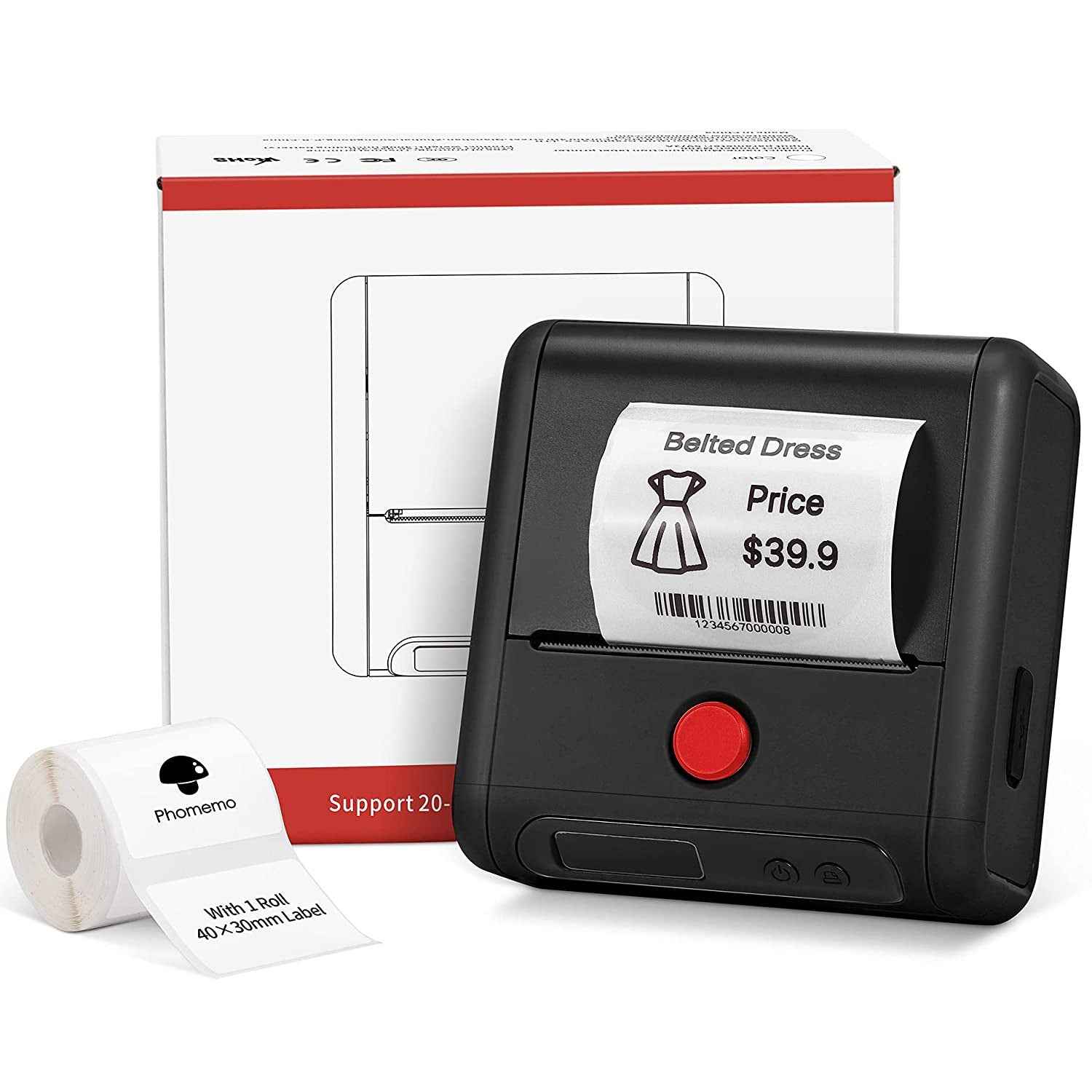 Phomemo M200 Label Maker,Bluetooth Thermal Label Printer (Type-C Charger) - TTpen