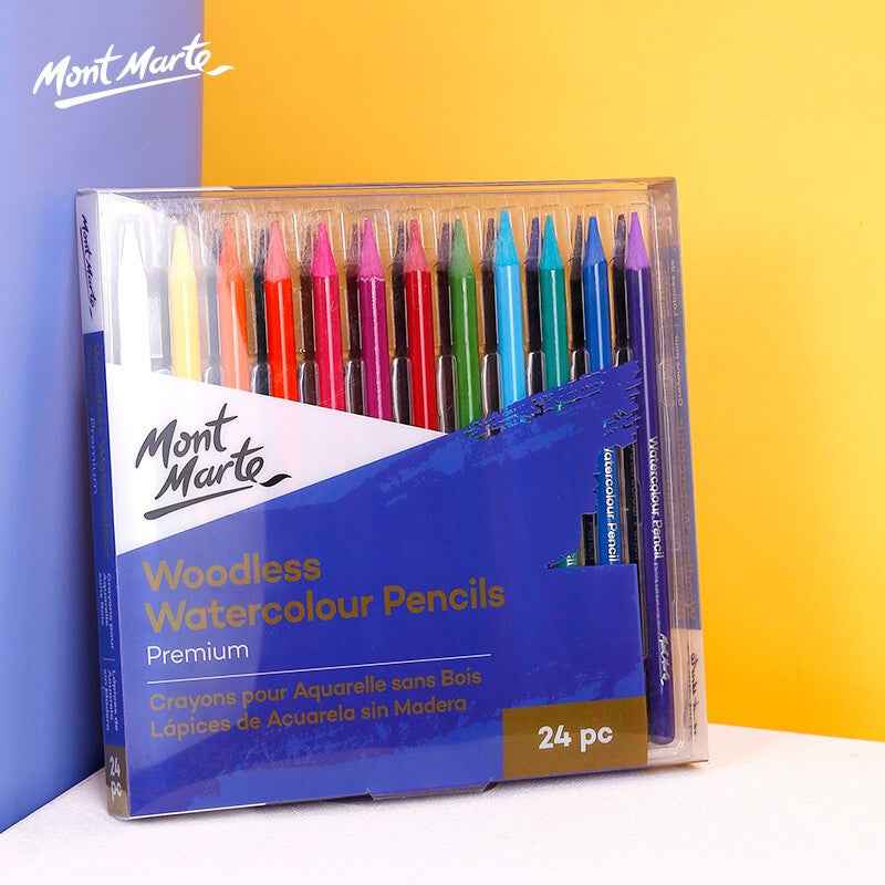 Mont Marte Woodless Watercolor Pencils Set 24 Color - TTpen