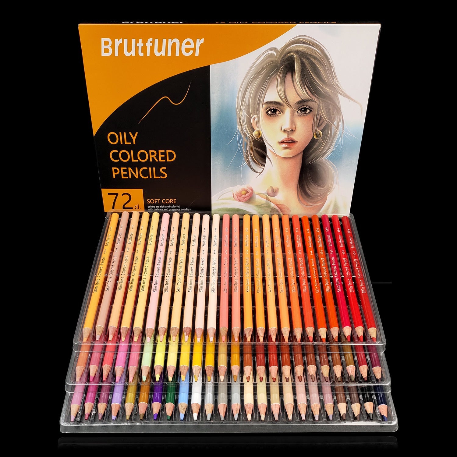 BRUTFUNER Skin Tone Colored Pencils 26/50/72 Colors 72 Pack