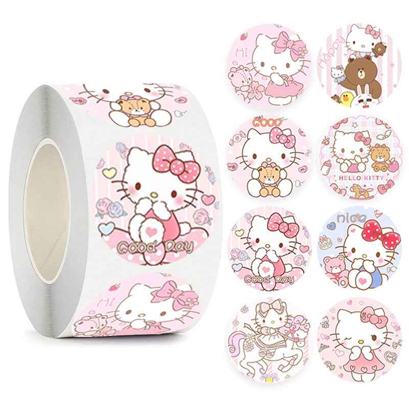 1000pcs Cute Hello Kitty Stickers,1 Inch Pink - TTpen