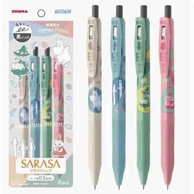 Zebra SARASA Clip x Moomin Gel Pen - 0.5mm 4 Pack - Limited Edition