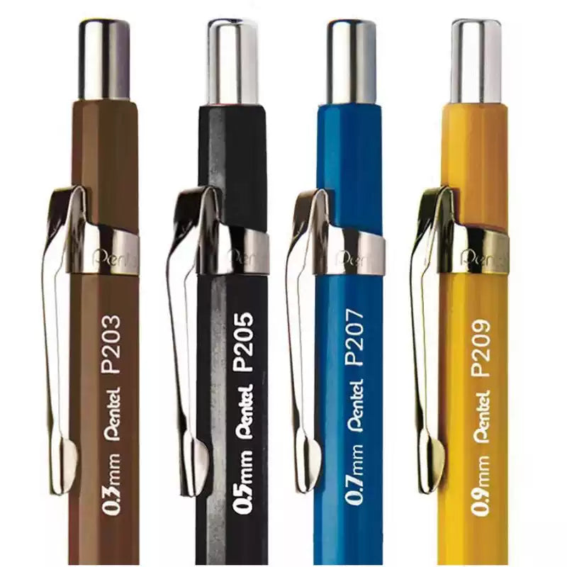 Pentel P200 Automatic Mechanical Pencils,0.3/0.5/0.7/0.9MM