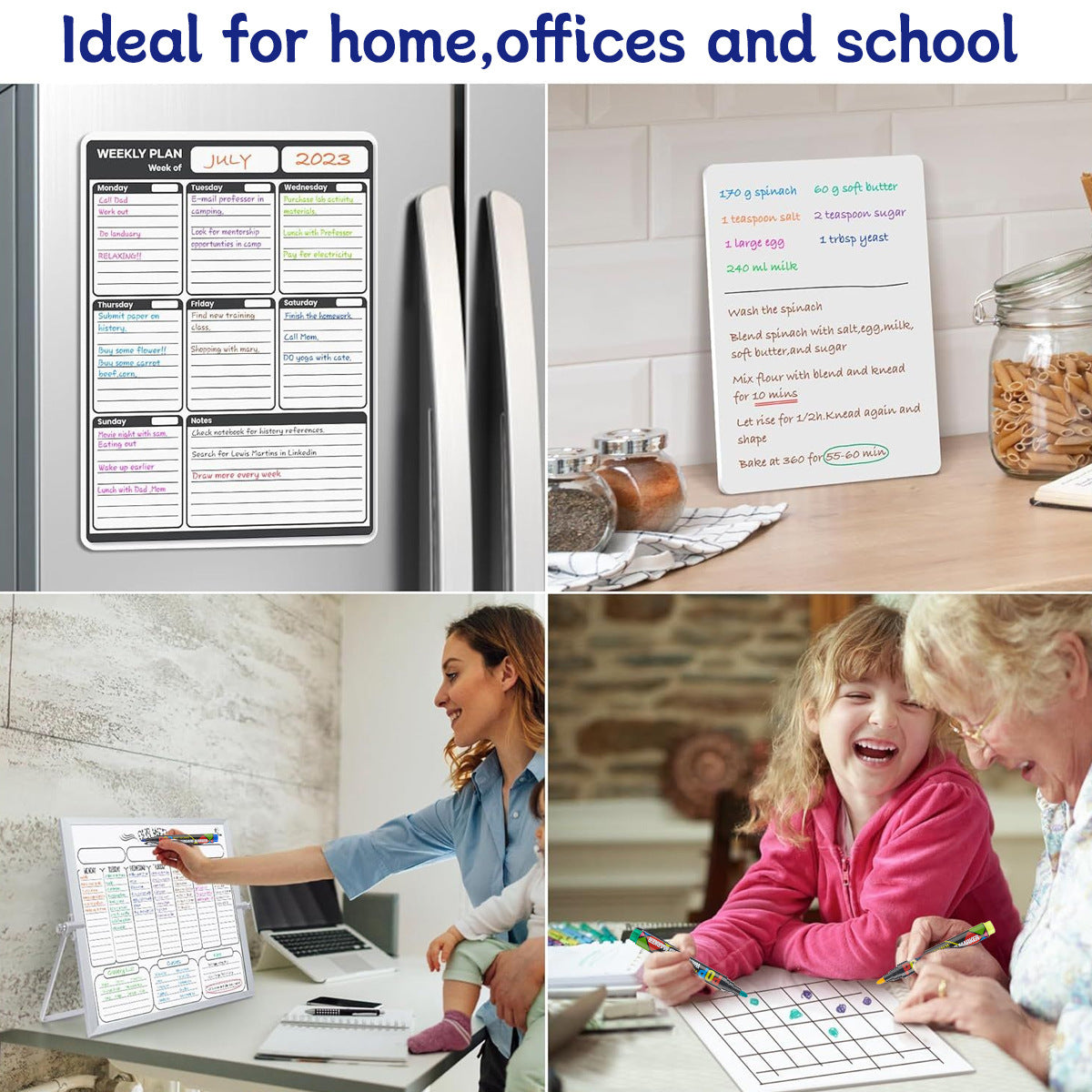 12-Color POP Whiteboard Markers Set Erasable Dry Erase