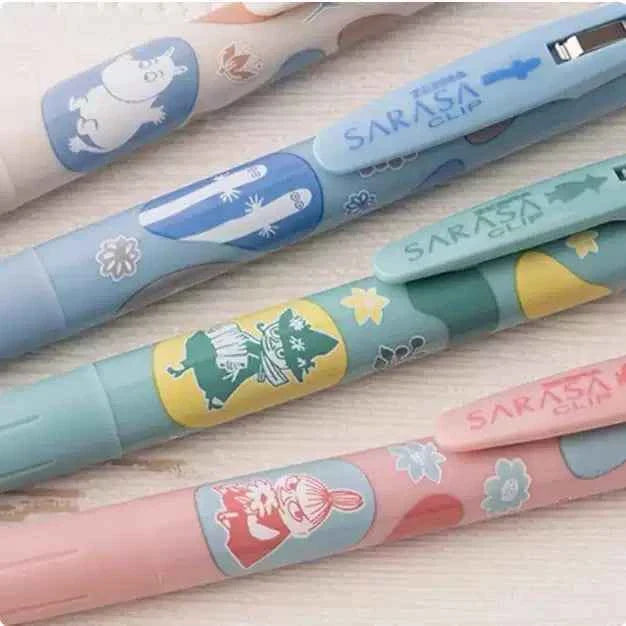 Zebra SARASA Clip x Moomin Gel Pen - 0.5mm 4 Pack - Limited Edition