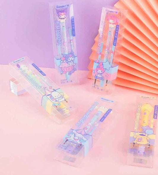 Guangbo Sanrio Gel Pen Glowing 0.5mm with 2pcs Black Ink Refills