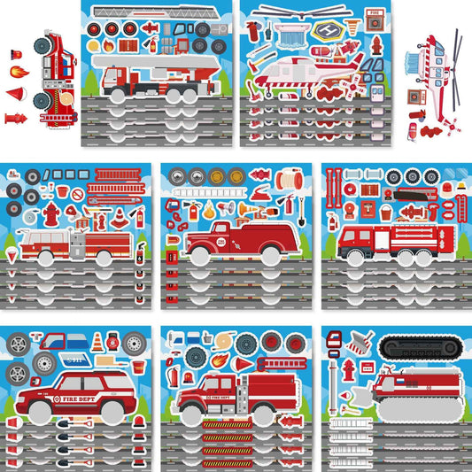 32 Sheets Fire Engine Make Your Own Stickers for Kids - TTpen