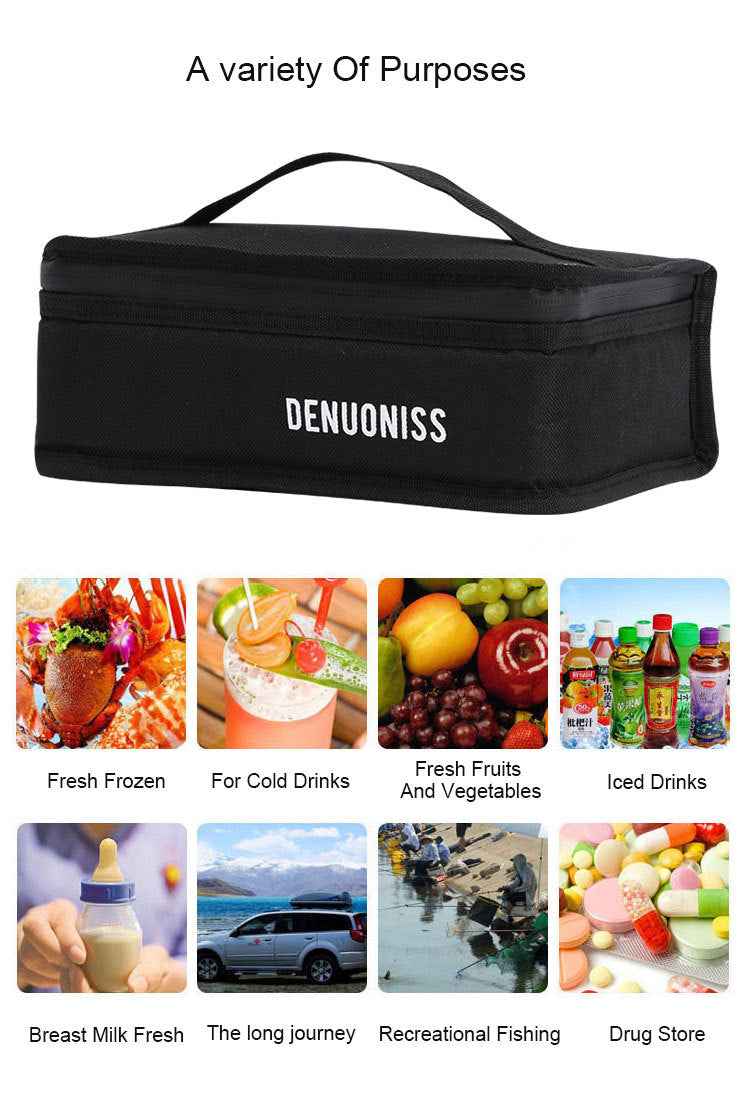 DENUONISS A309 Small Insulated Lunch Box Portable Soft Bag