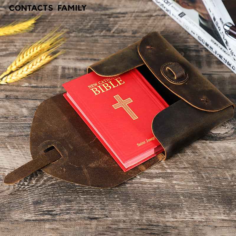 Leather Bible Book Cover Holder