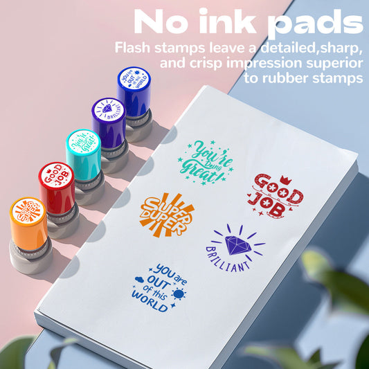 5-Piece Set of Grading Teacher Stamps Self Inking