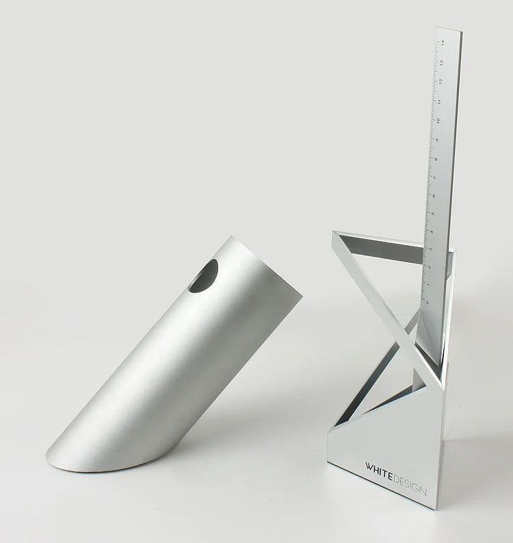 Architectural Aluminum Pen Holder - Modern Desktop Organizer