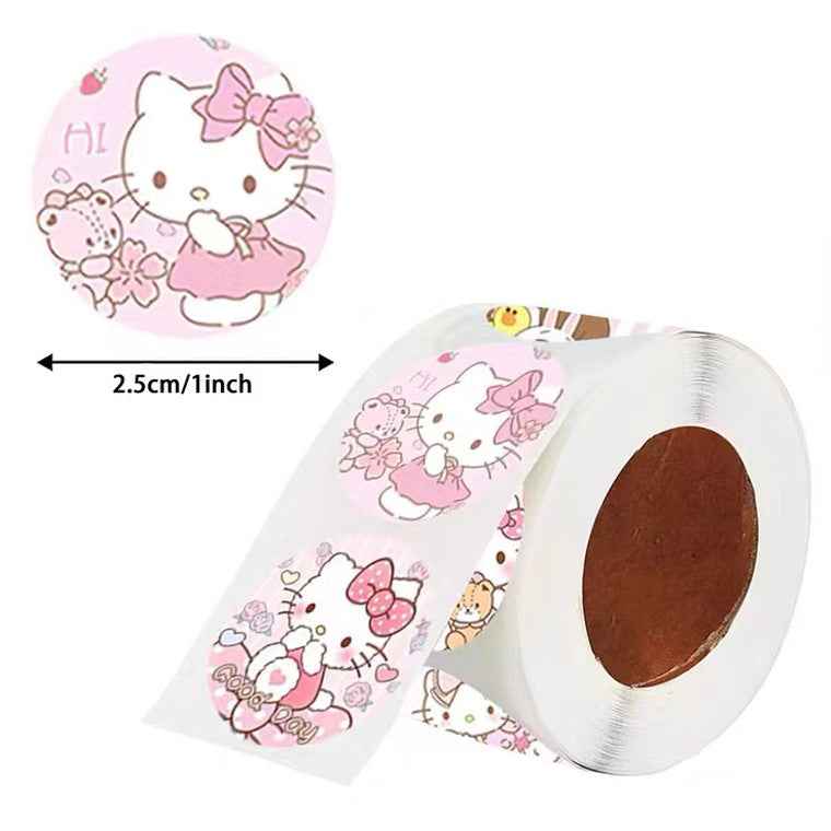 1000pcs Cute Hello Kitty Stickers,1 Inch Pink - TTpen
