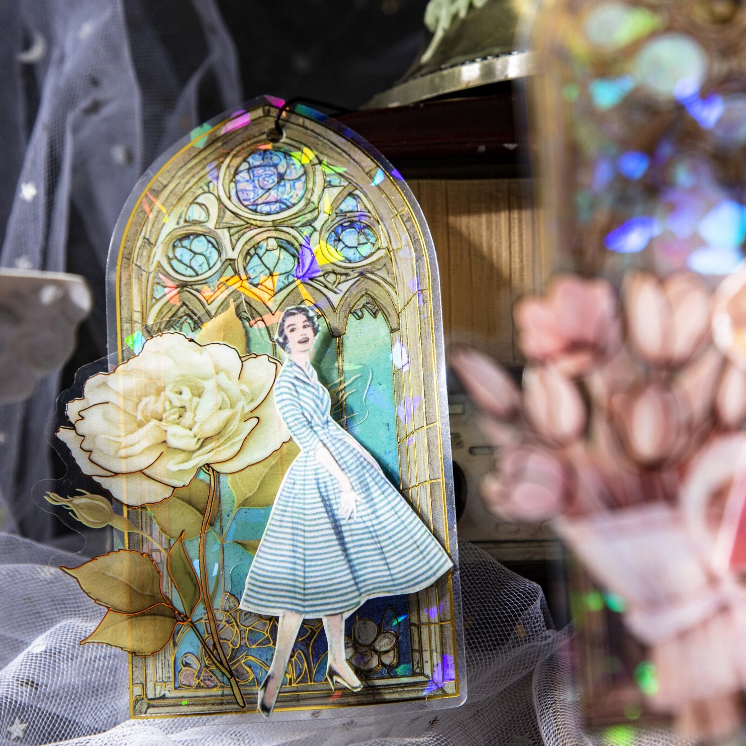 60-Piece PET Sticker Set - Glazed Window Series 60x120mm