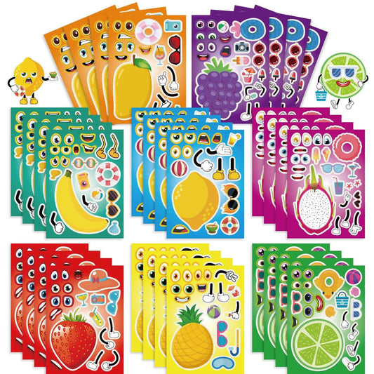 32 Sheets Fruit Theme Make Your Own Stickers for Kids - TTpen