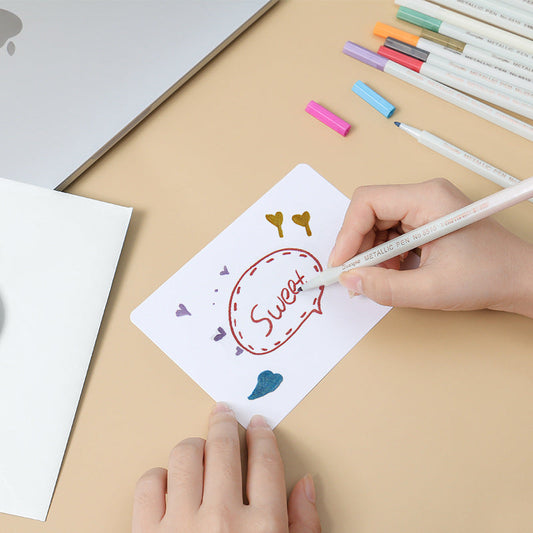 Guangna 6510 Metallic Color Pen 10/12/15/20/30 Fine Point Markers