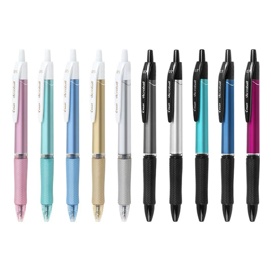 2pcs Pilot Acroball T Series Black Ballpoint Pen 0.3mm/0.5mm/0.7mm