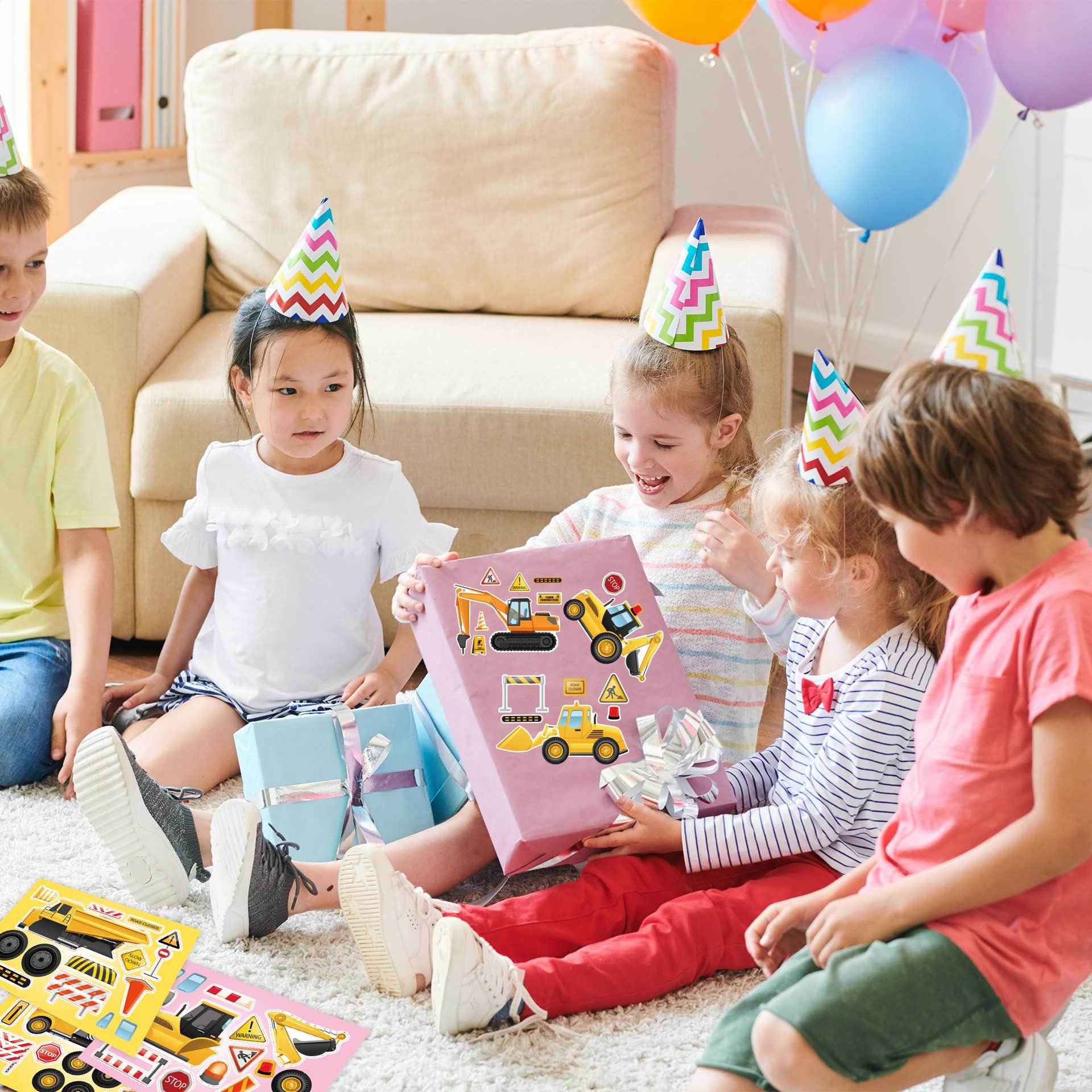 32 Sheets Engineering Vehicles Make Your Own Stickers for Kids - TTpen