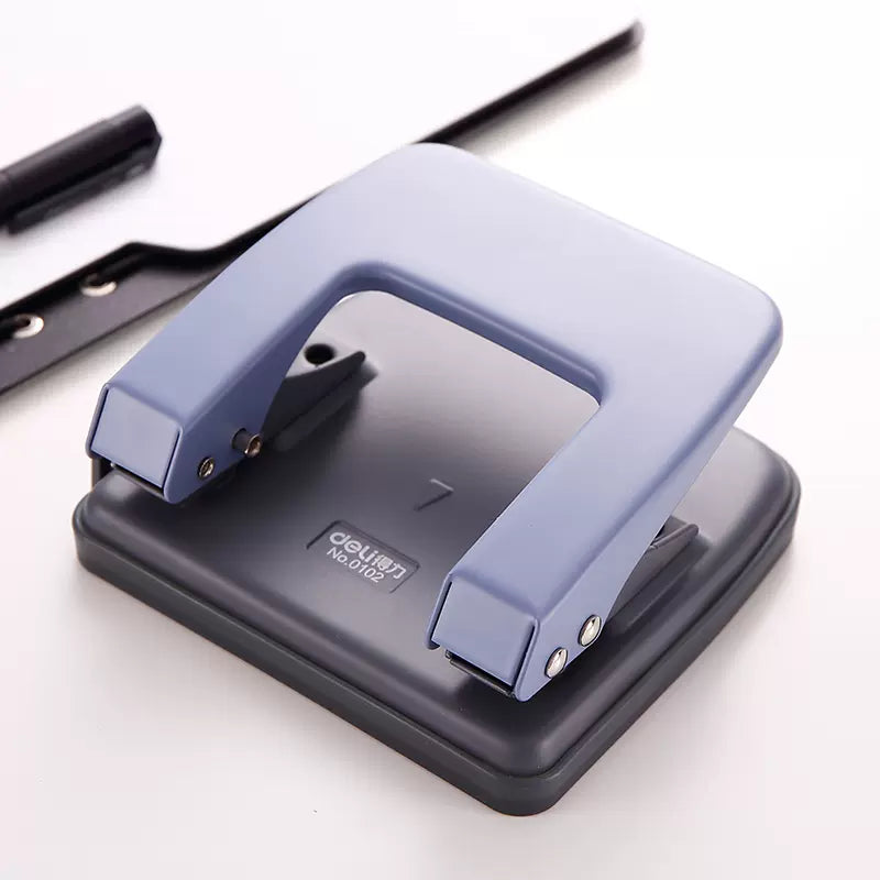 Deli 2 Hole Punch for 20 Sheets Paper Blue