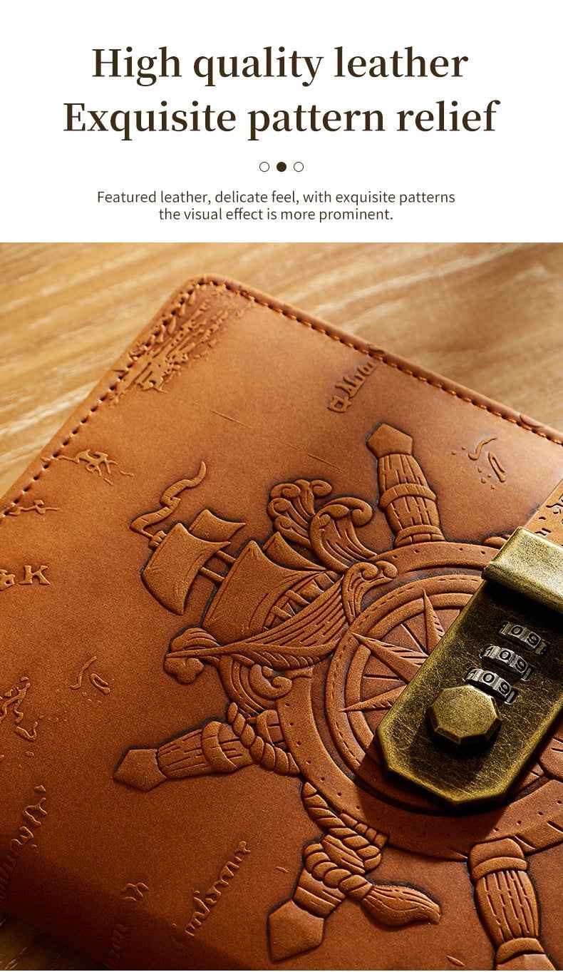 A5 Journal Retro Password Notebook Relief Sculpture - TTpen