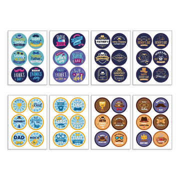 96pcs Father‘s Day Stickers 2 inch Large Round Labels - TTpen