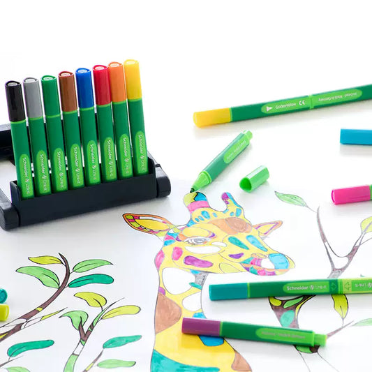 Schneider Link-It Fineliner with Stand-Up Case,1.0mm,16 Colors