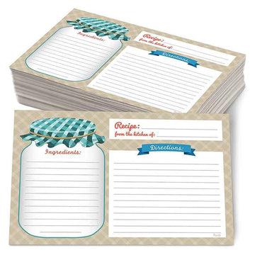 25 Double Sided Recipe Cards 4 x 5.5 Inch - TTpen