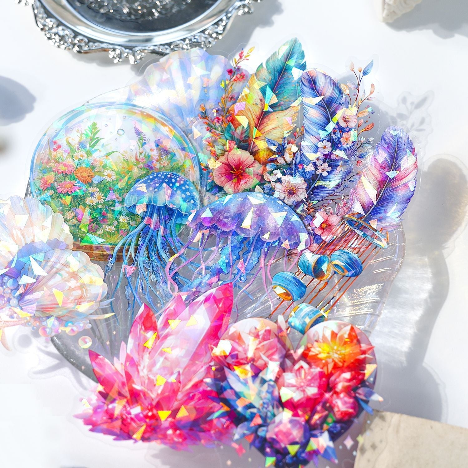 Dreamland Feather Sticker Set – 120 Sheets 70mm